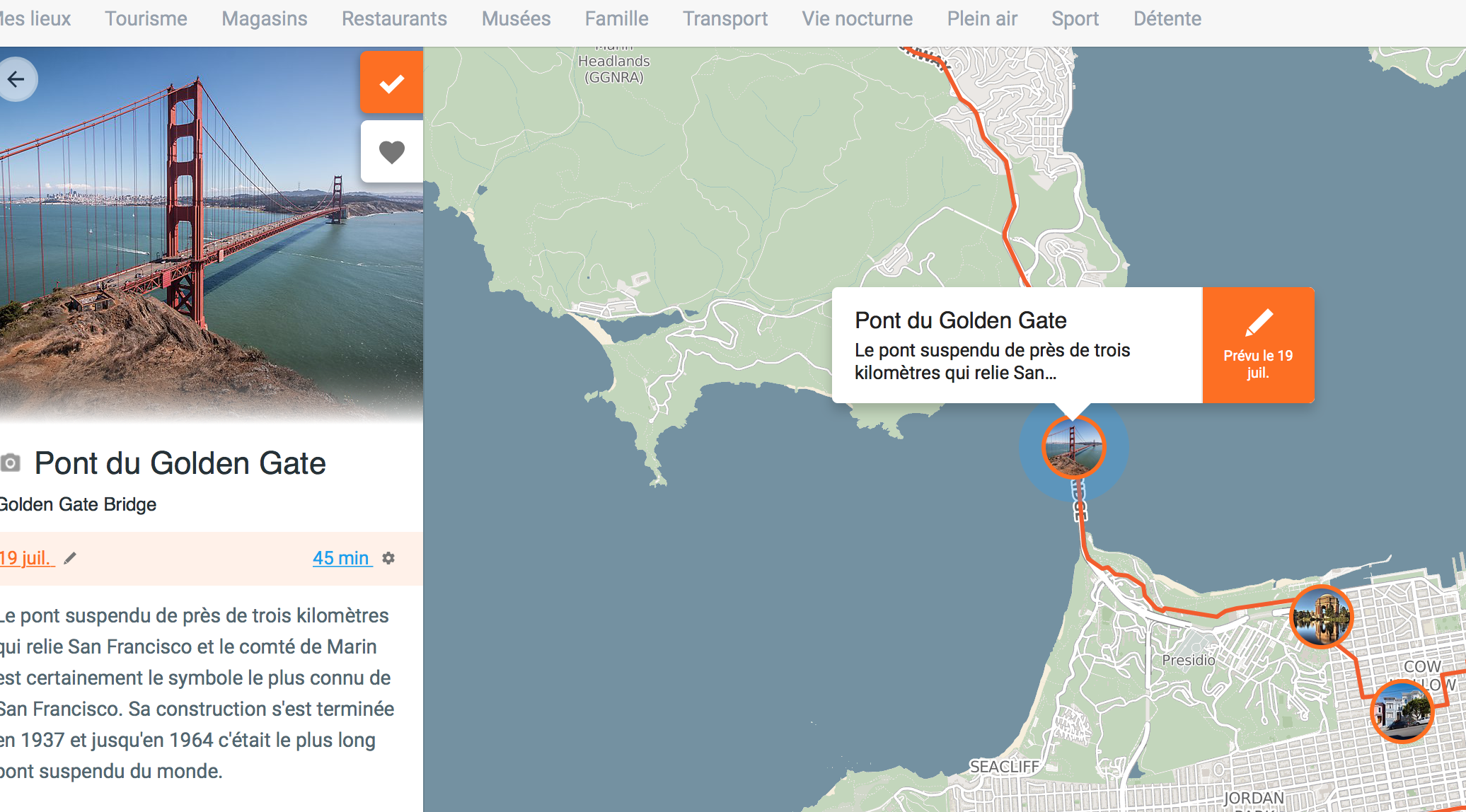 Le point d'intérêt en détail