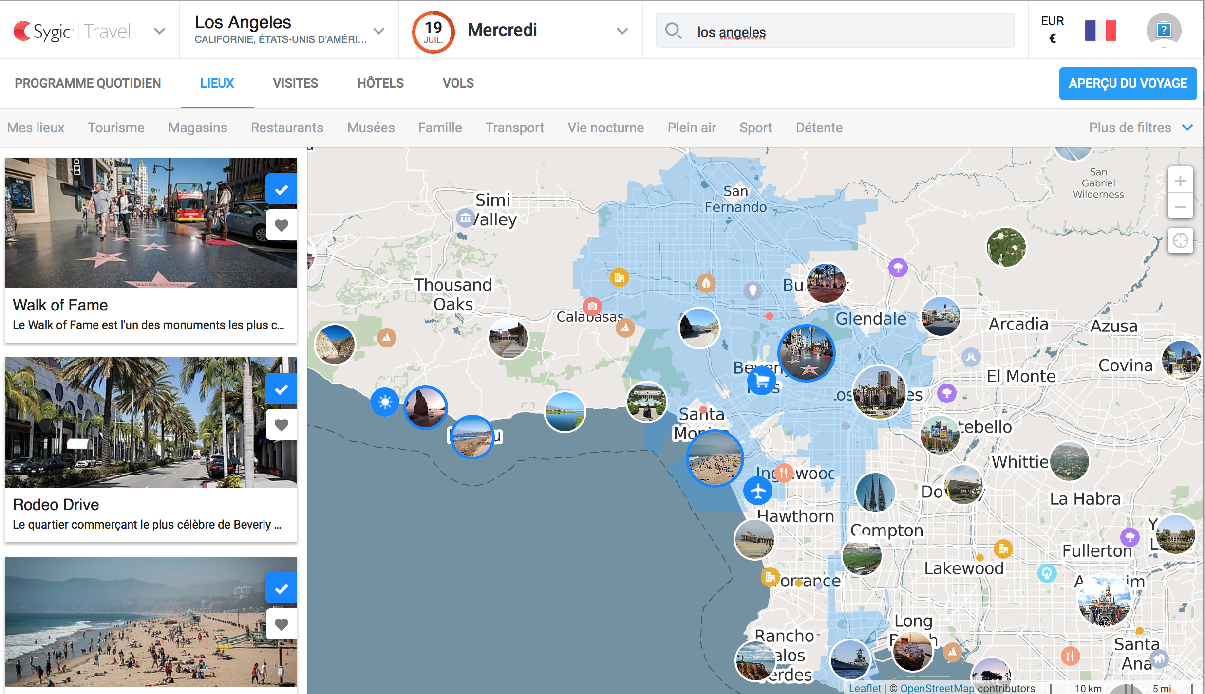 Points d'intérêts de la destination